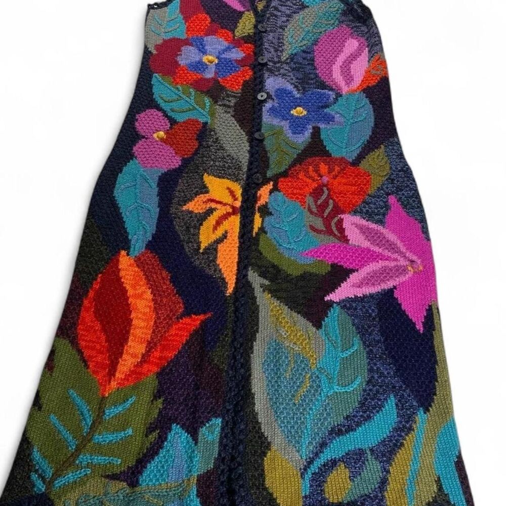 Vintage + Rare Boho Indie Alpaca Extra Long Sweater Vest by Peruvian Connection